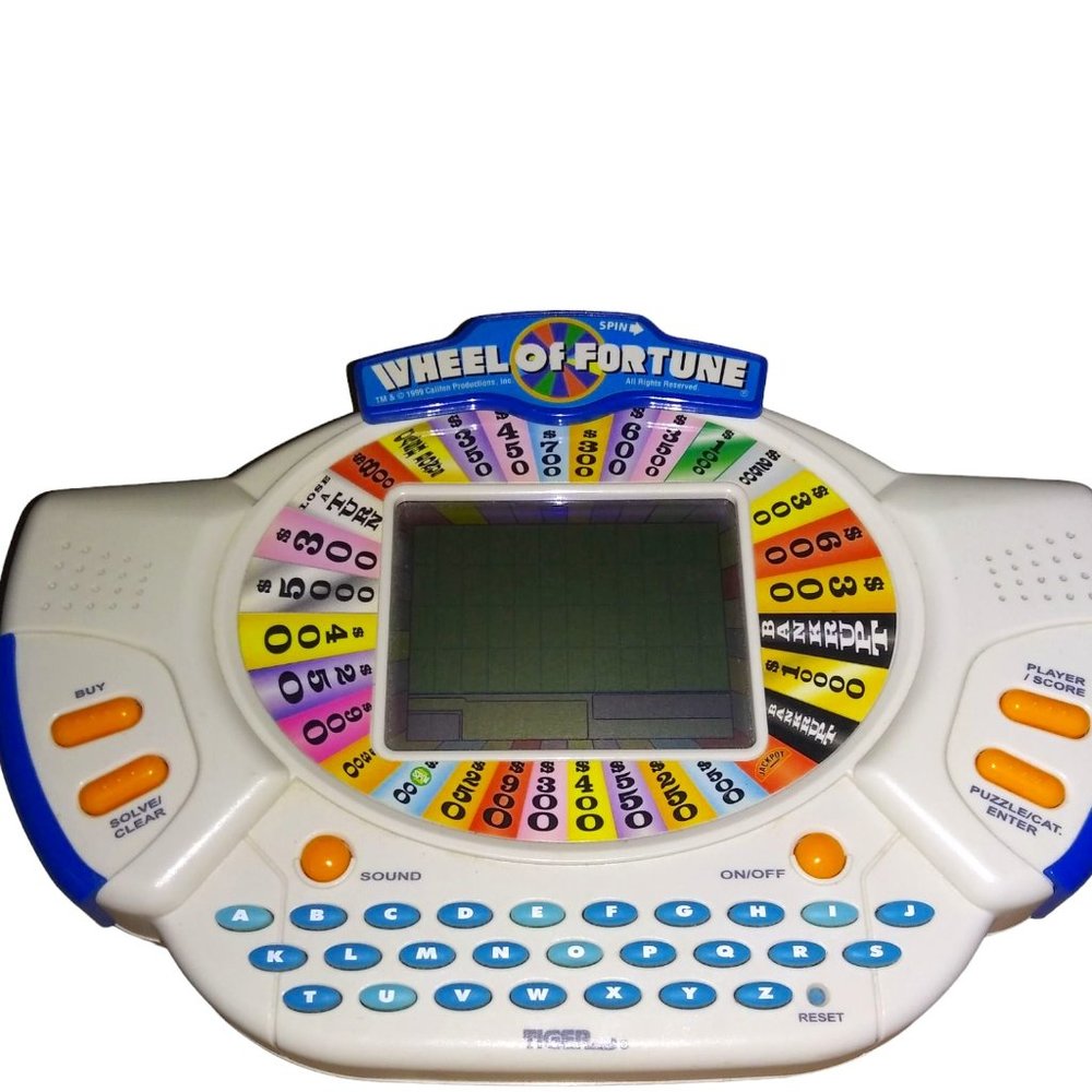 VTG Tiger Electronics Wheel of Fortune Handheld Game 1 Cartridge 1998 WORKS